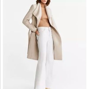 Mango Long Belted Wool-Blend Coat